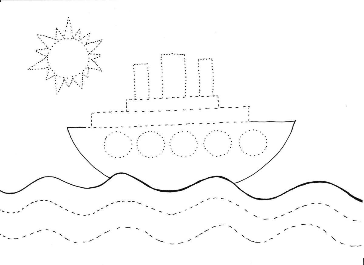 Ракета по цифрам для дошкольников