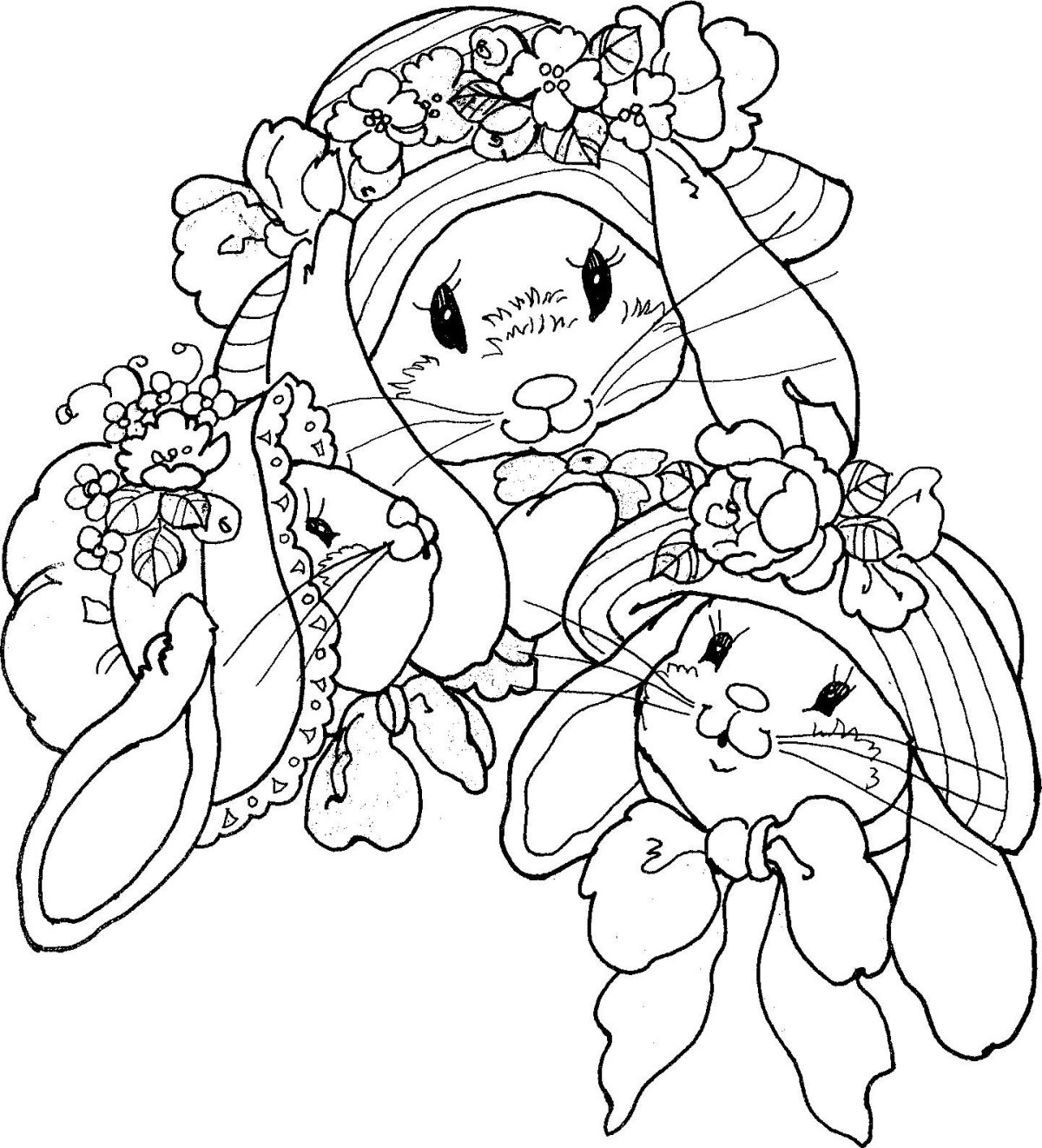 Кролик раскраска