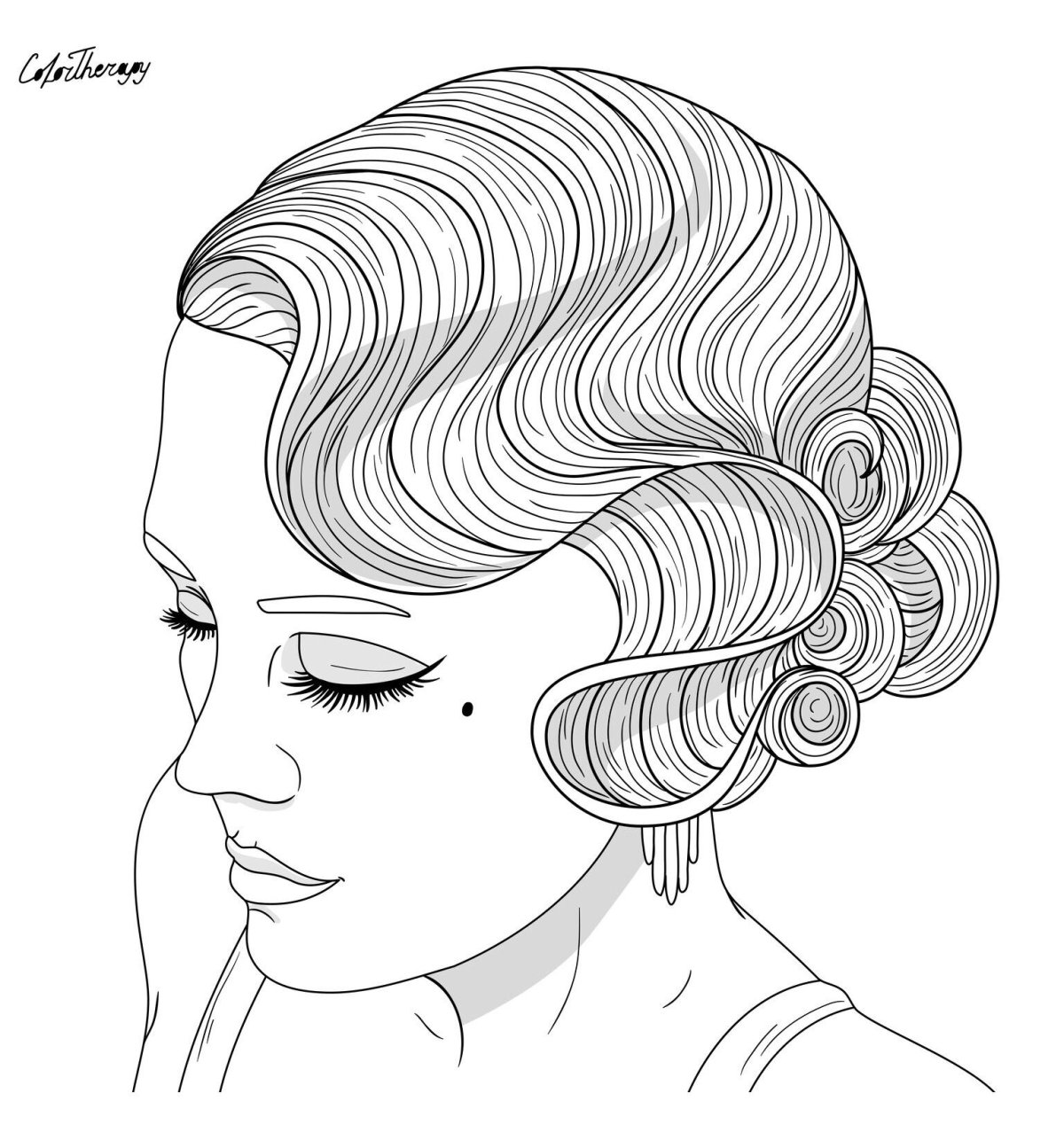 Раскраска прически