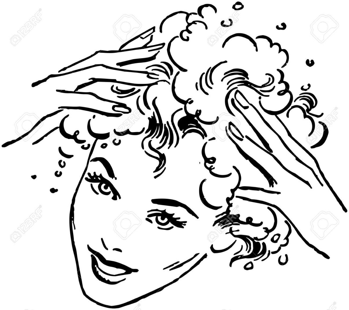 Раскраска модные девочки прически