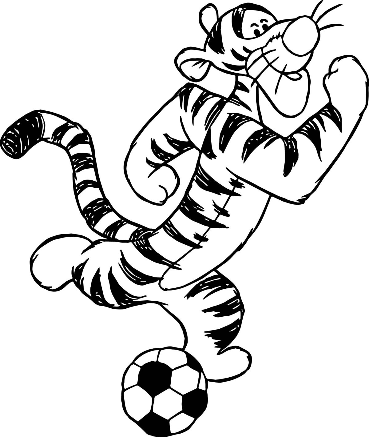 Раскраска мишка с мячом