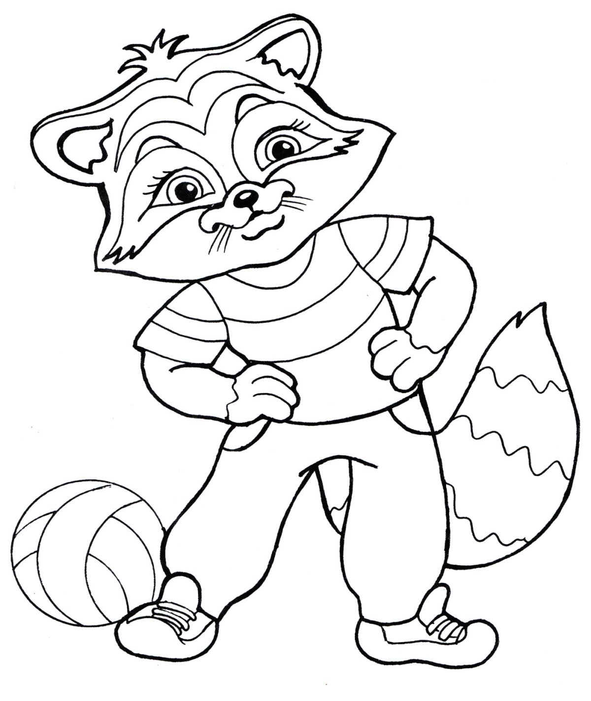 Раскраски животные спортсмены для детей