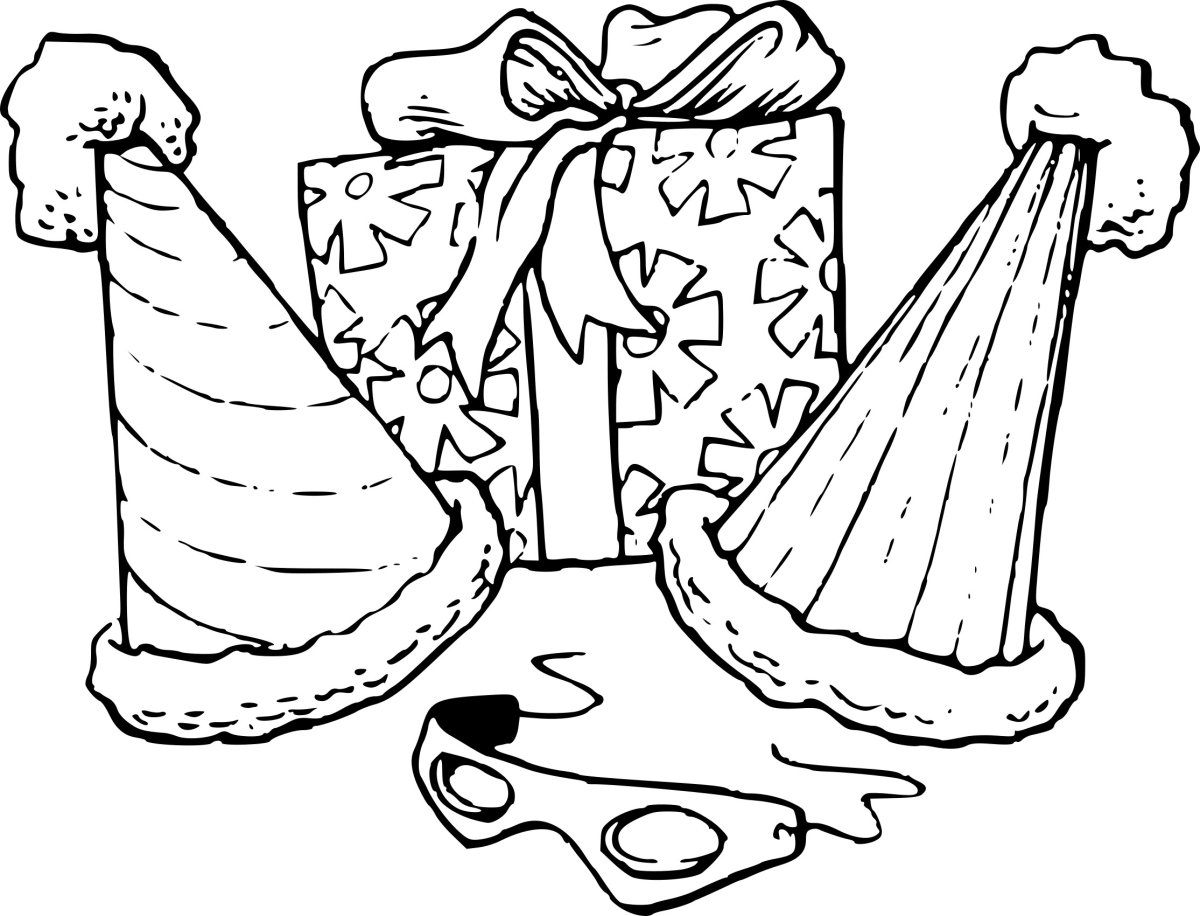 Нарисованный колпак на день рождения