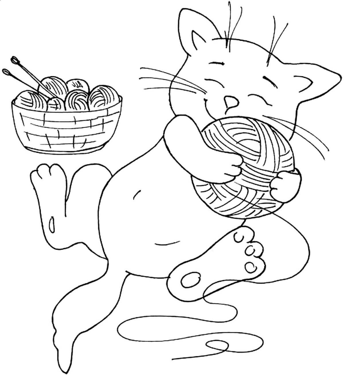 Котенок. Раскраска