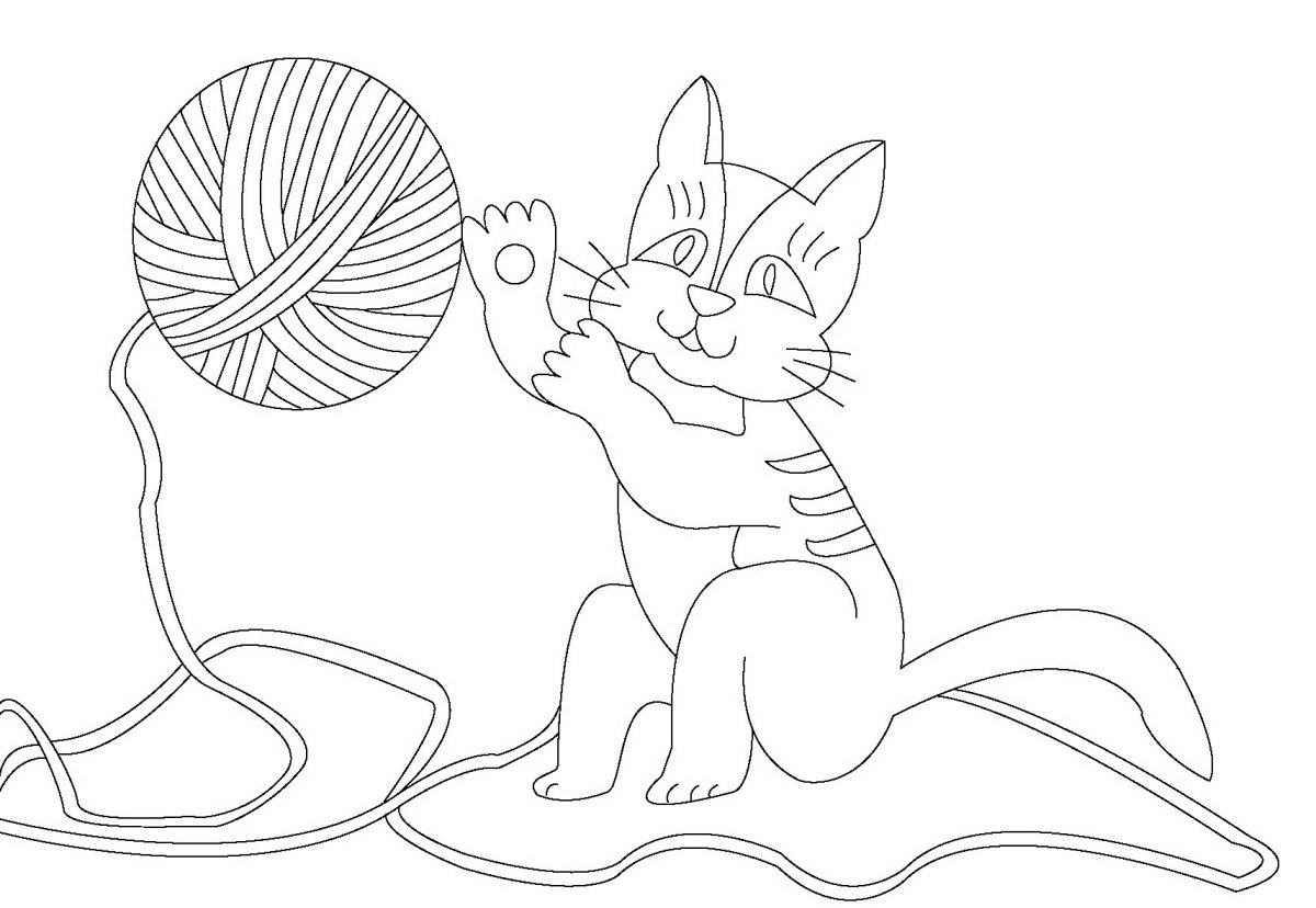 Котенок. Раскраска
