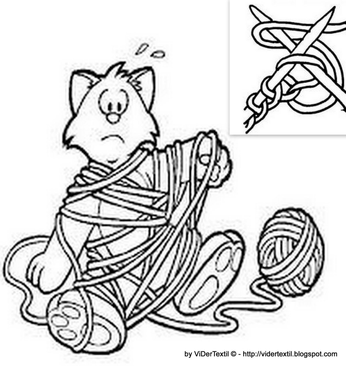 Котенок играющий с бабочкой раскраска