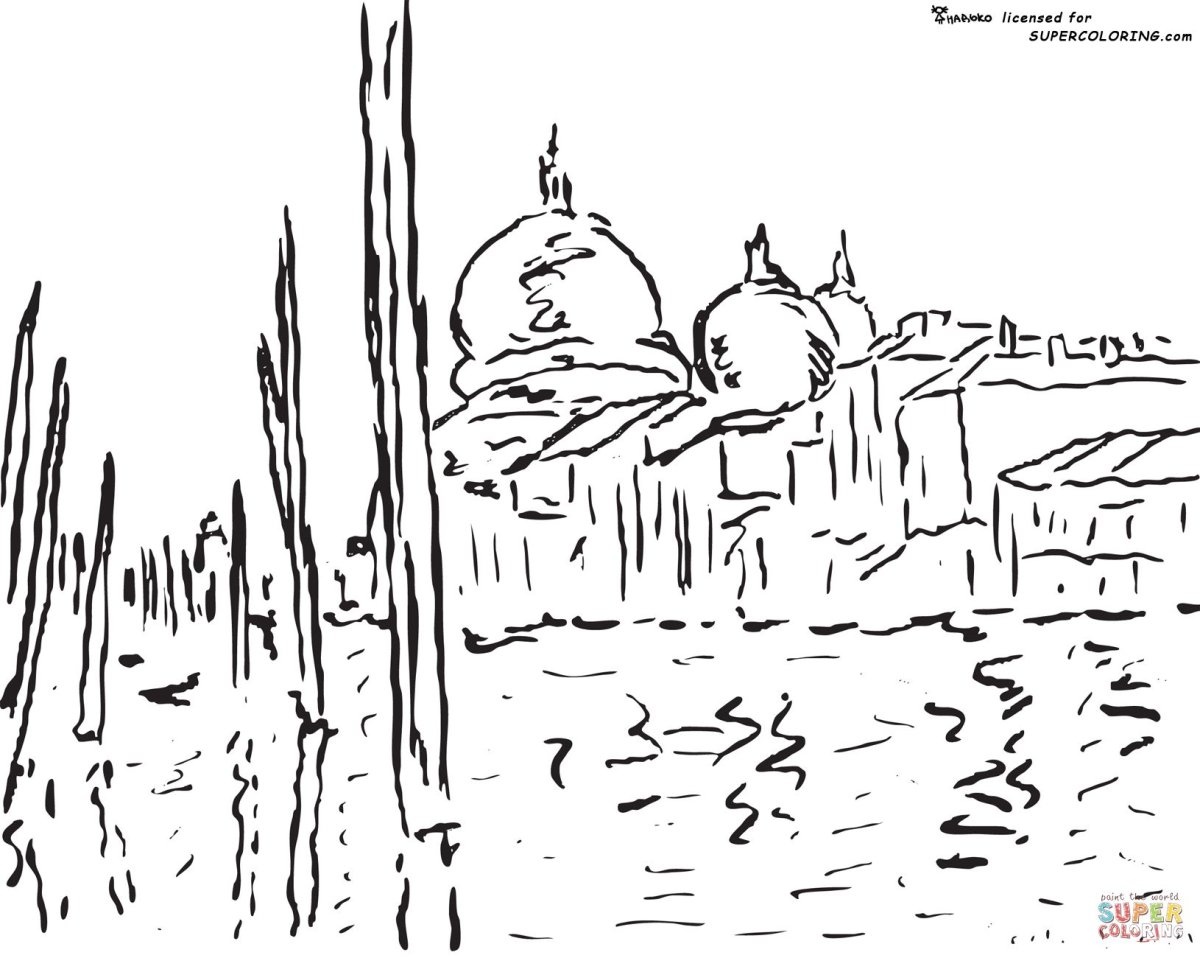 Дама с горностаем раскраска