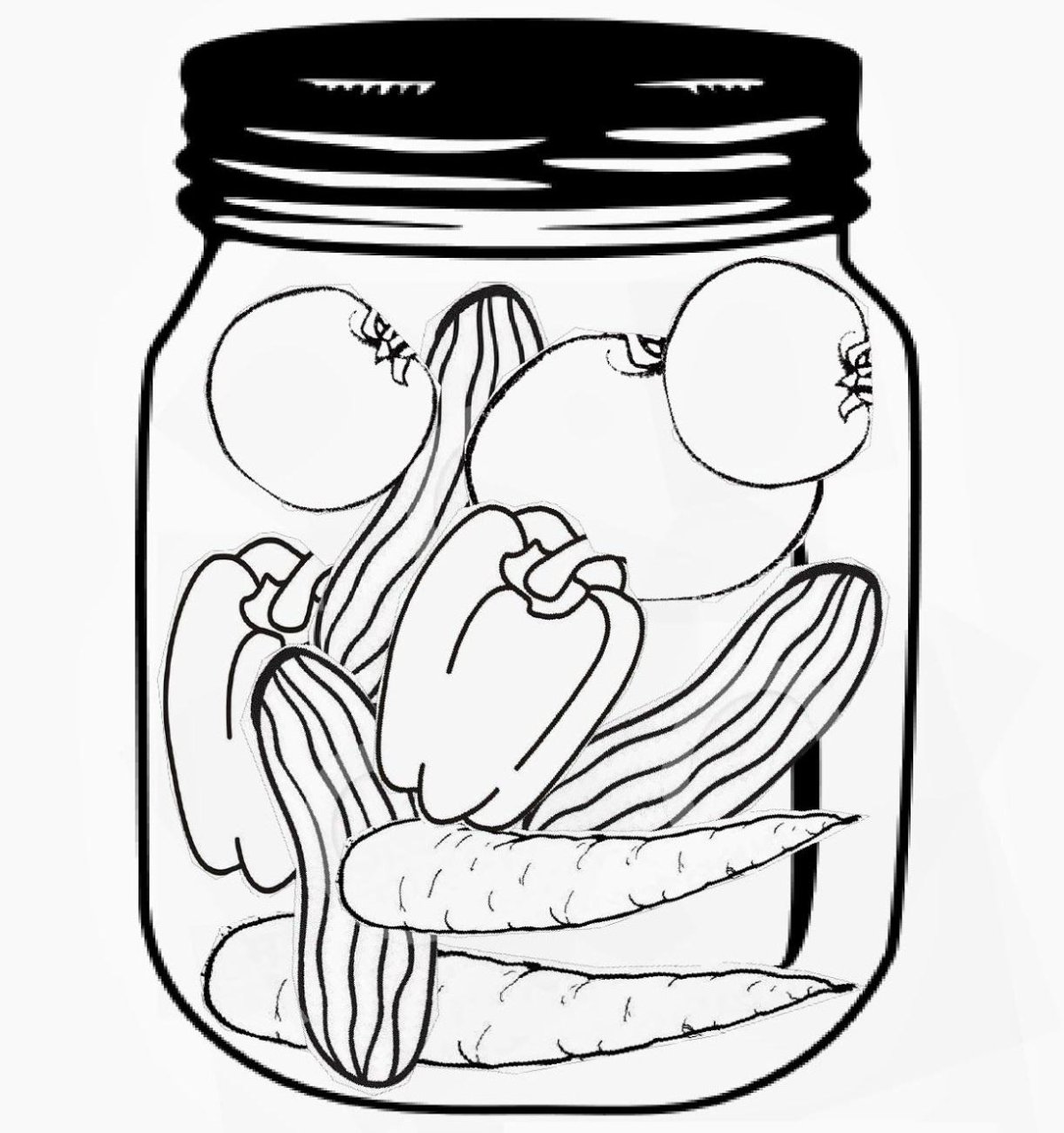 Баночка раскраска