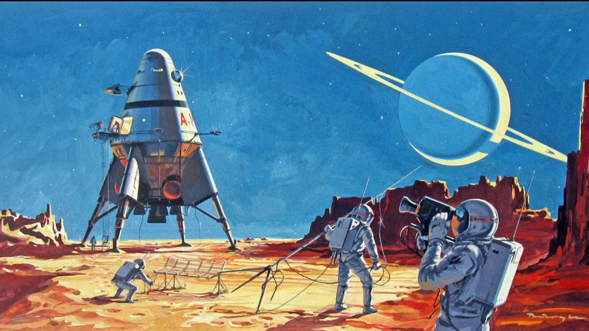 Ретрофутуризм космонавт