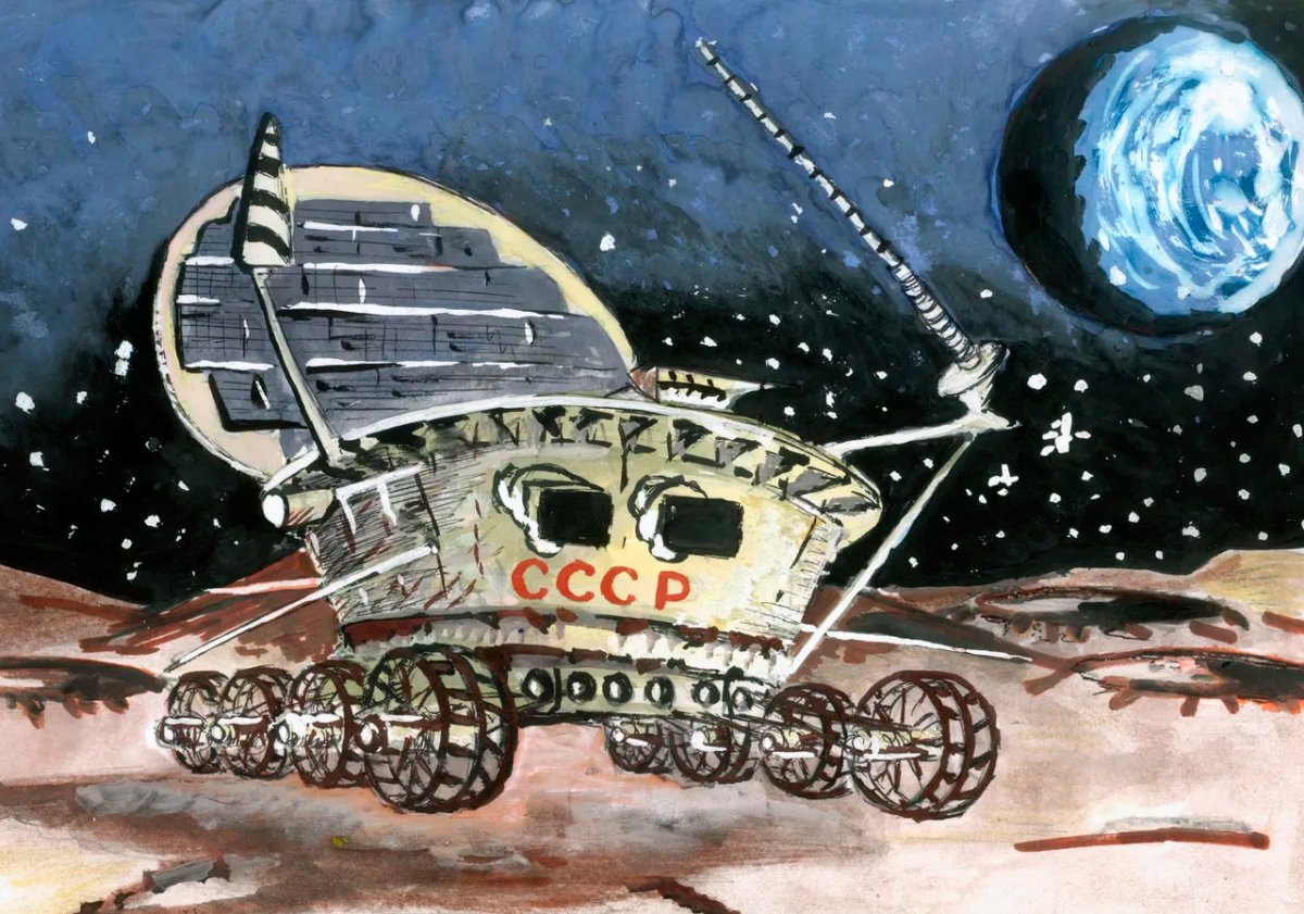 Картины в Советском стиле космос