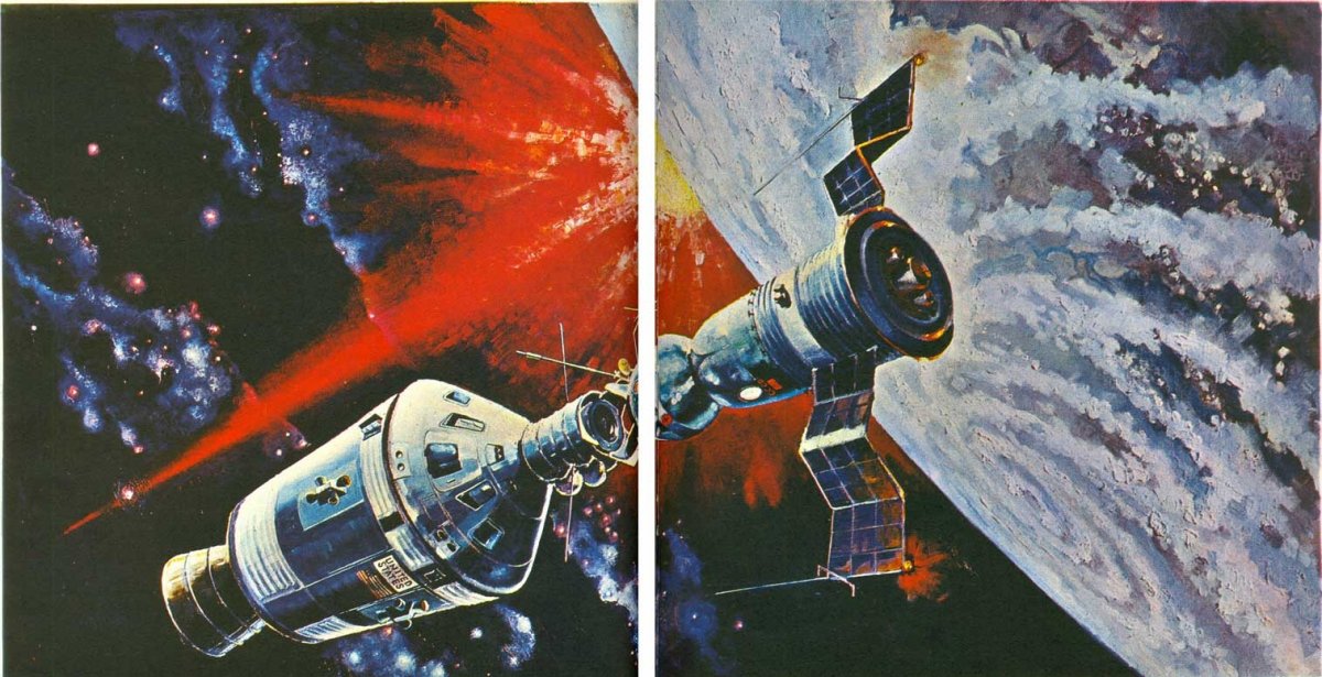 Советские открытки космонавтика