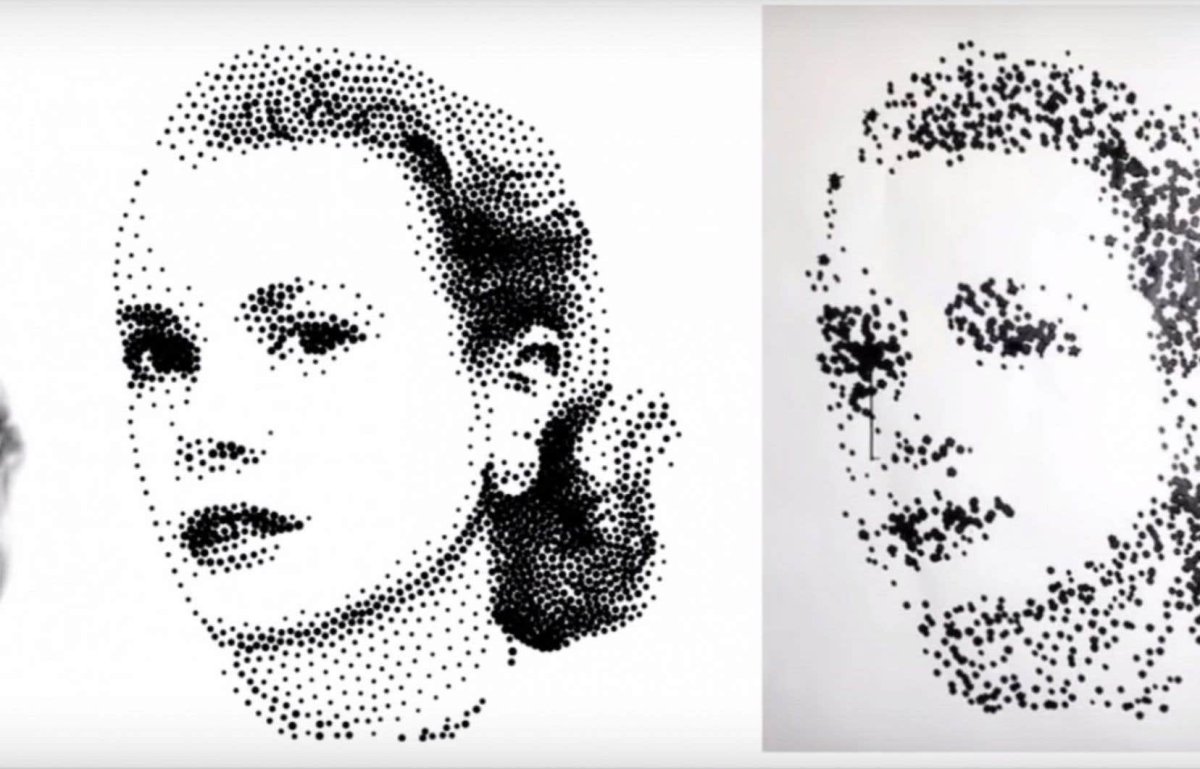 Портрет графический точечный