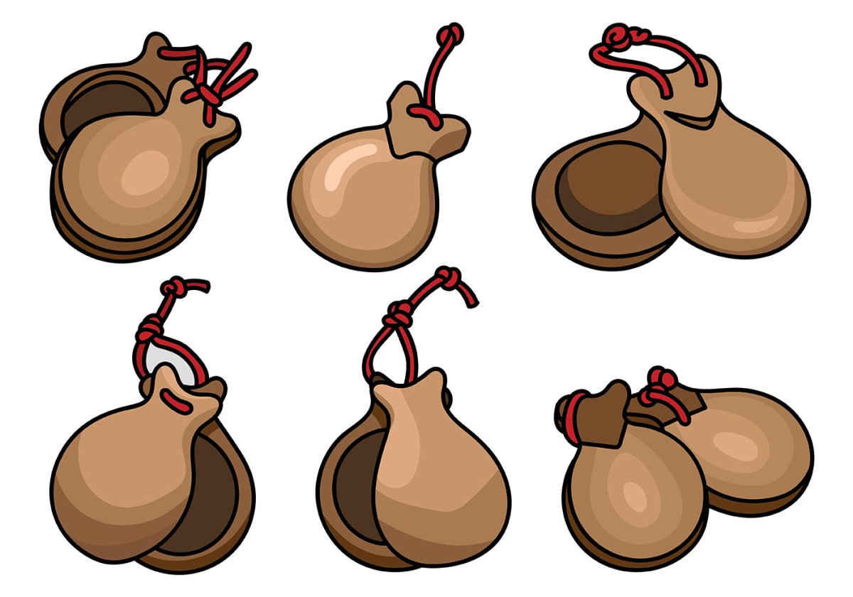 Кастаньеты раскраска