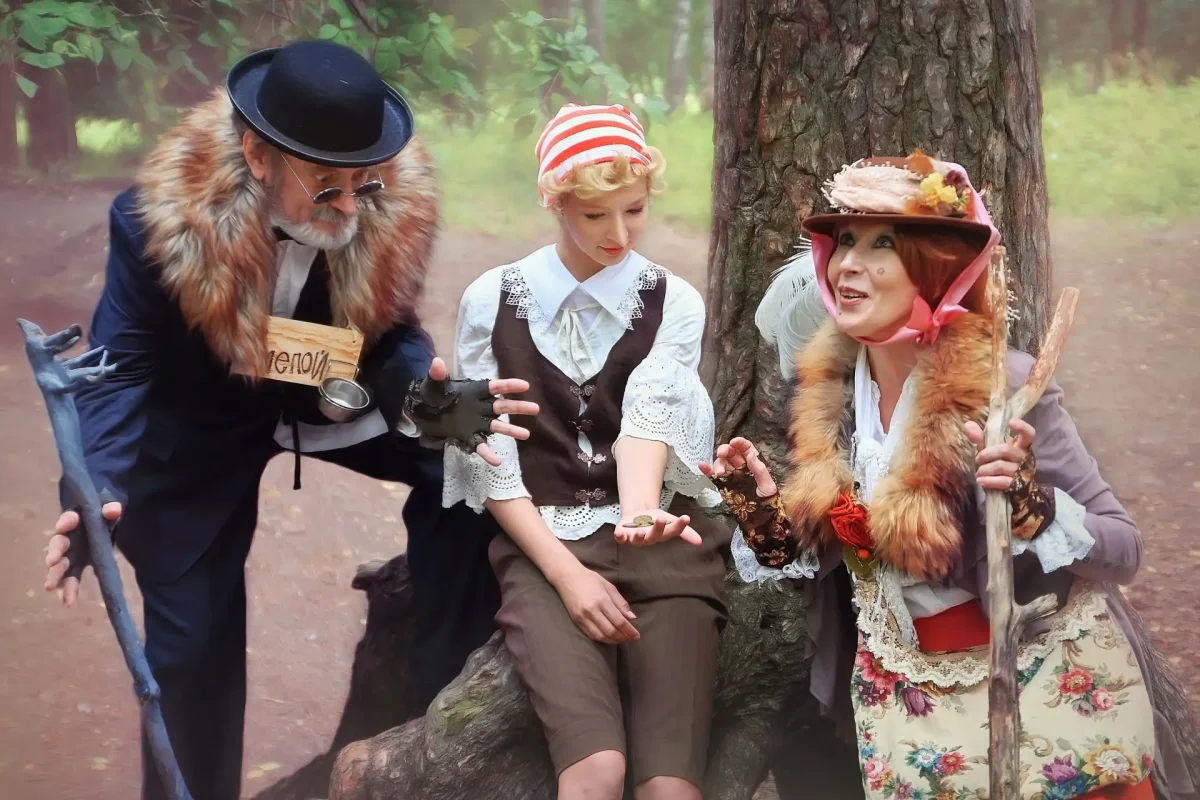 Приключения Буратино кот Базилио