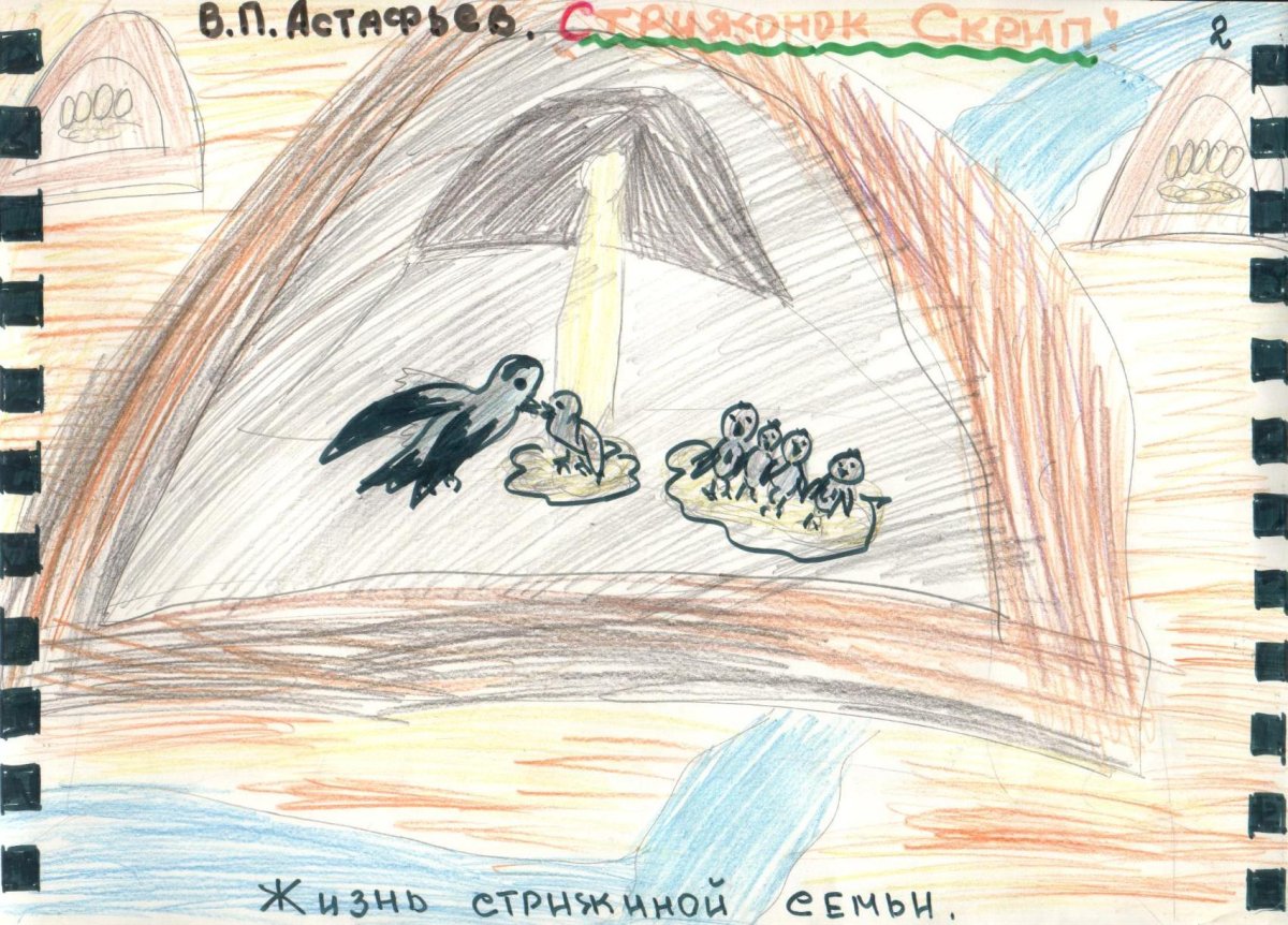 Рисунок стрижонка скрипа