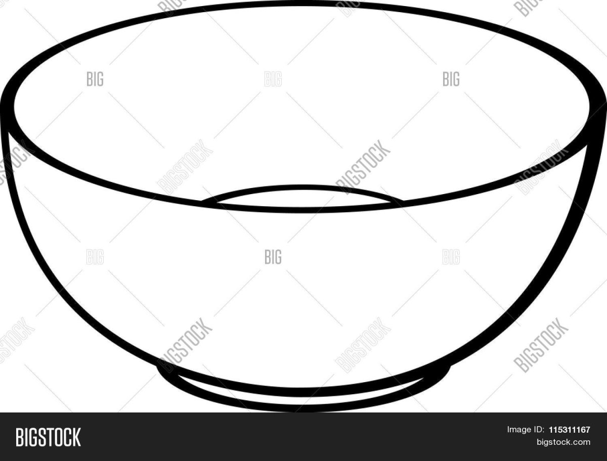 Пиала раскраска для детей