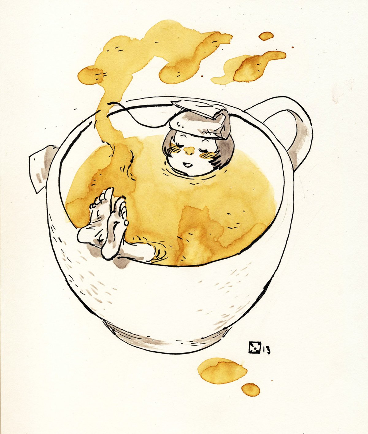 Милые рисуночки с чаем