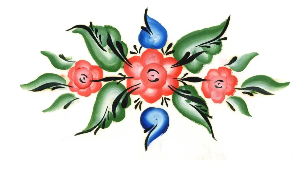 Народные узоры раскраска Урало-Сибирская роспись