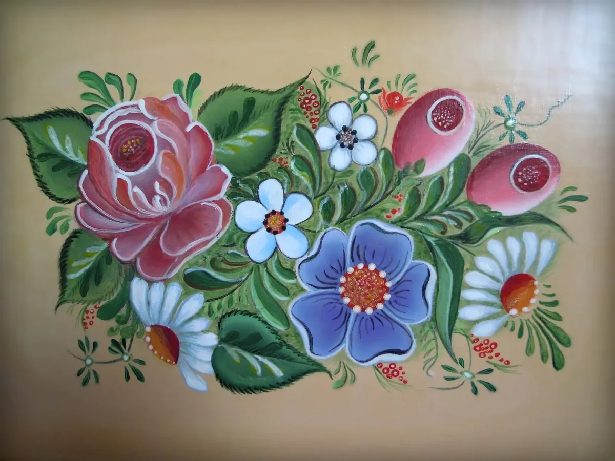 Элементы росписи семинарской росписи