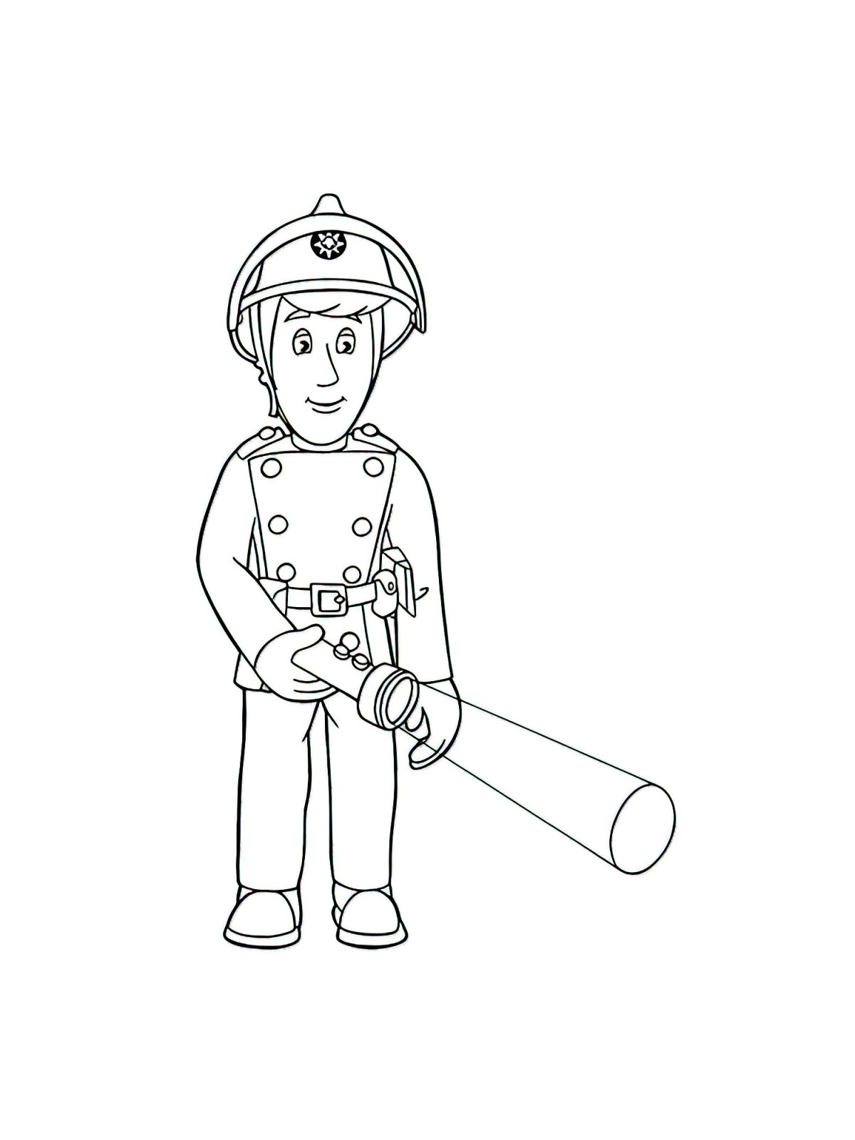 Раскраска пожарный для детей