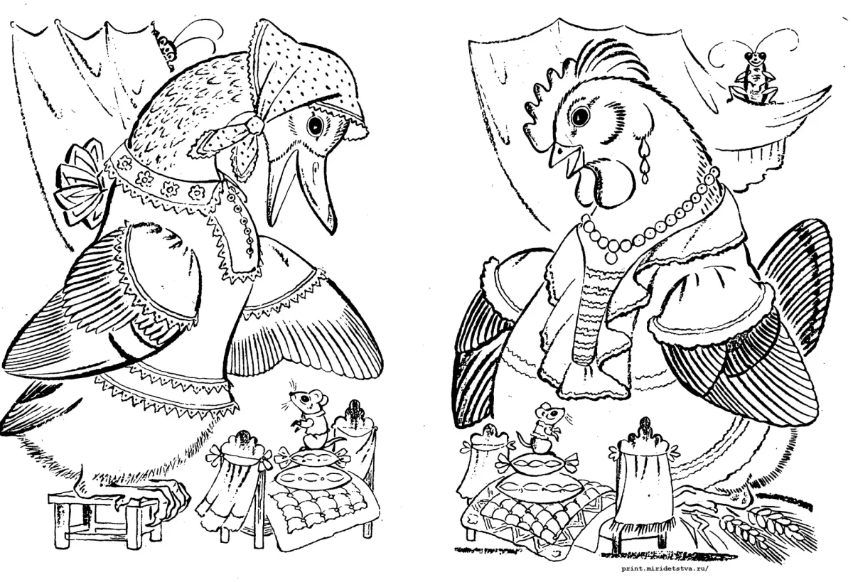 Сказка о глупом мышонке раскраска для детей