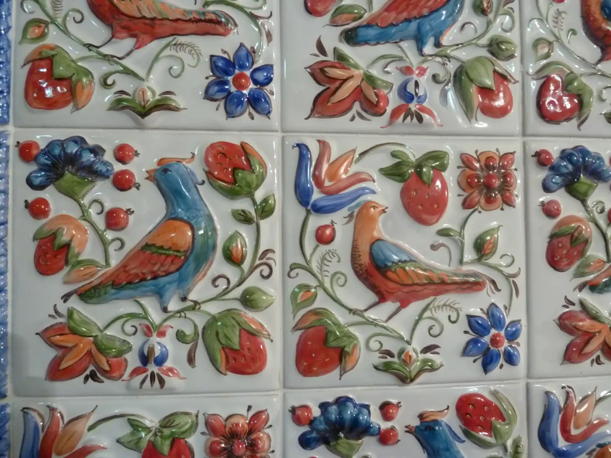 Разукрашка посуда Гжель