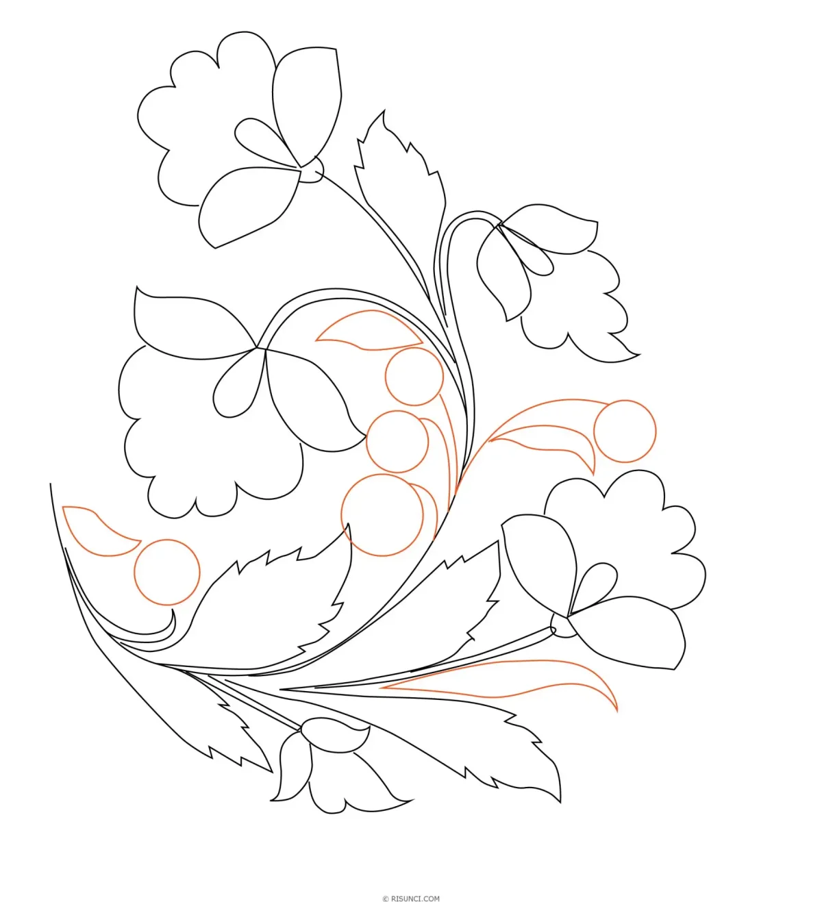 Гжельская роспись чашка раскраска