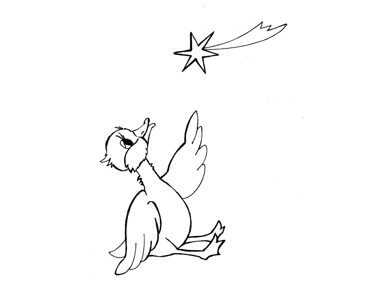 Храбрый утенок раскраска