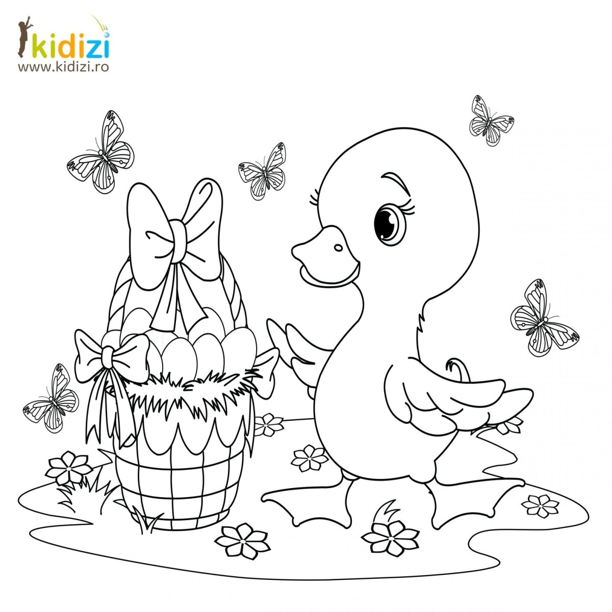 Лалафан утка рисунок раскраска