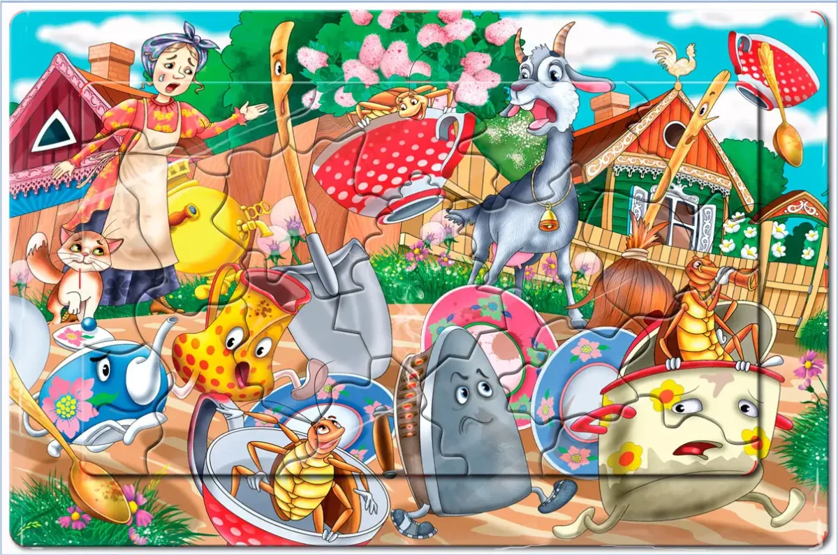 Пазлы со сказками Чуковского Федорино горе