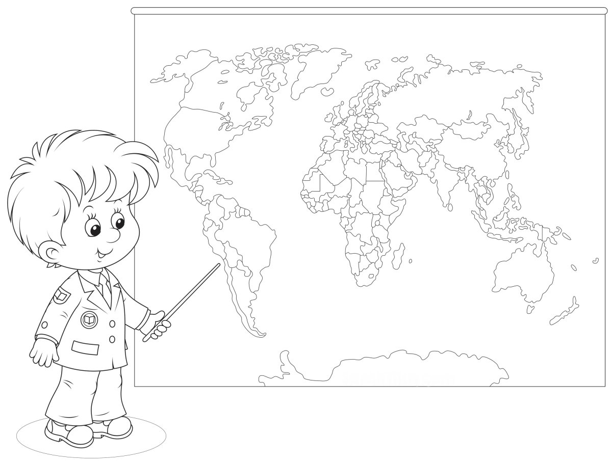 Для детей Глобус для раскрашивания