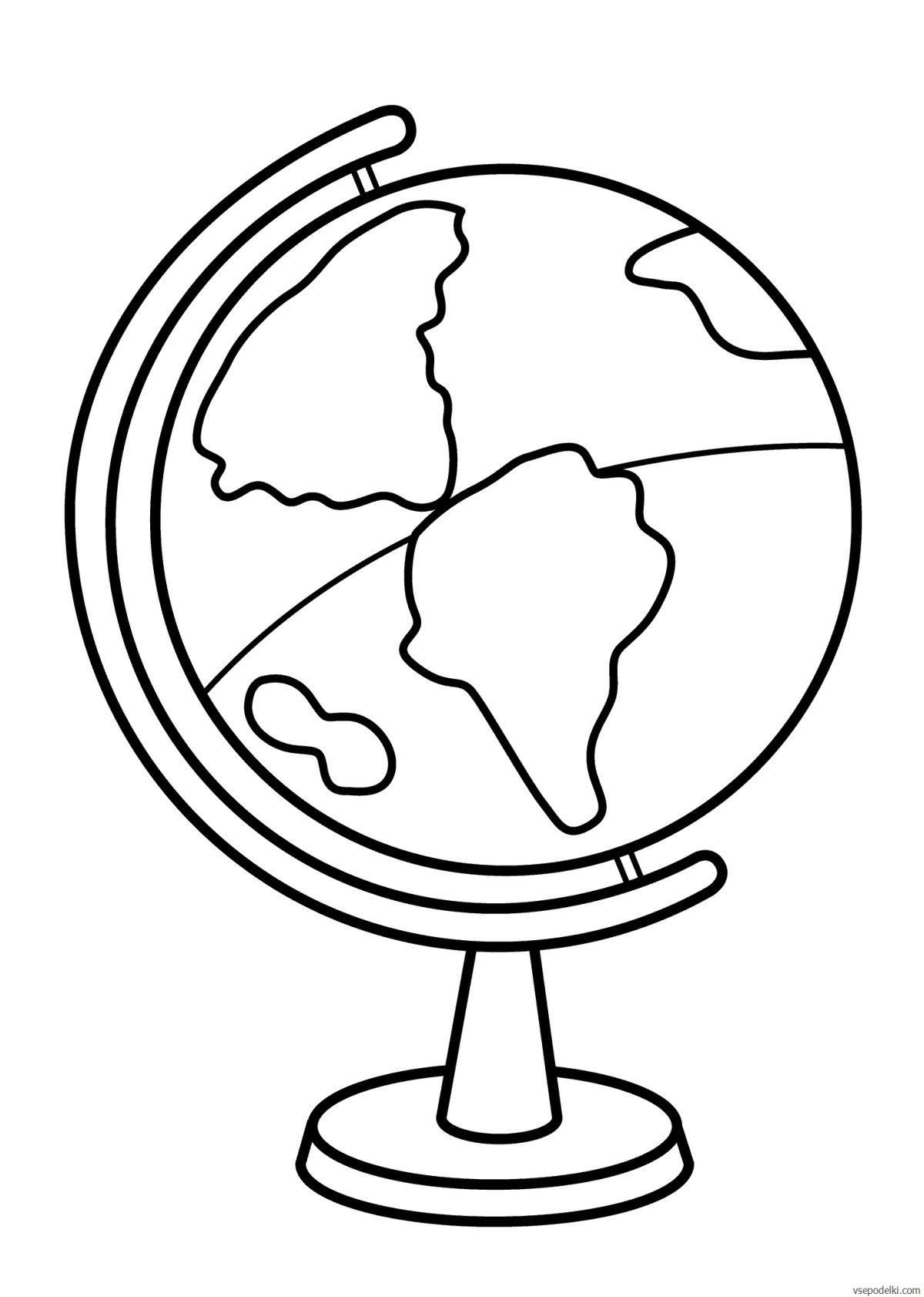 Раскраска учитель с глобусом