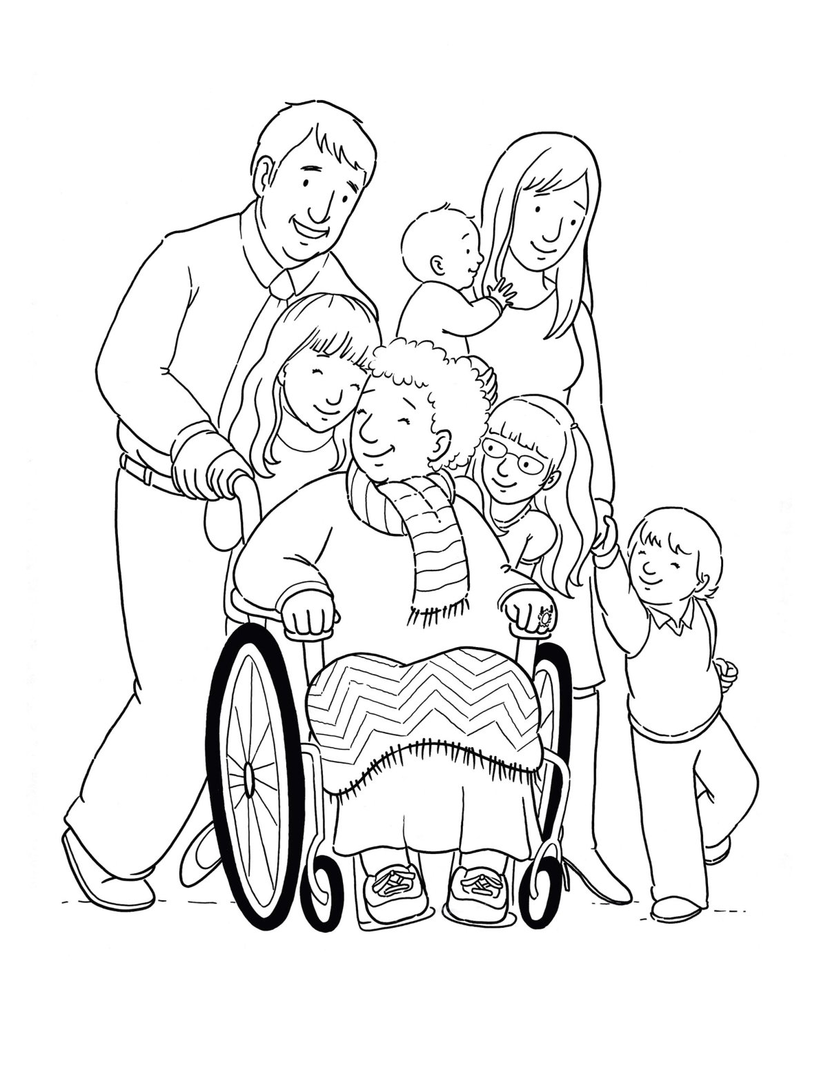 Раскраска "моя семья"