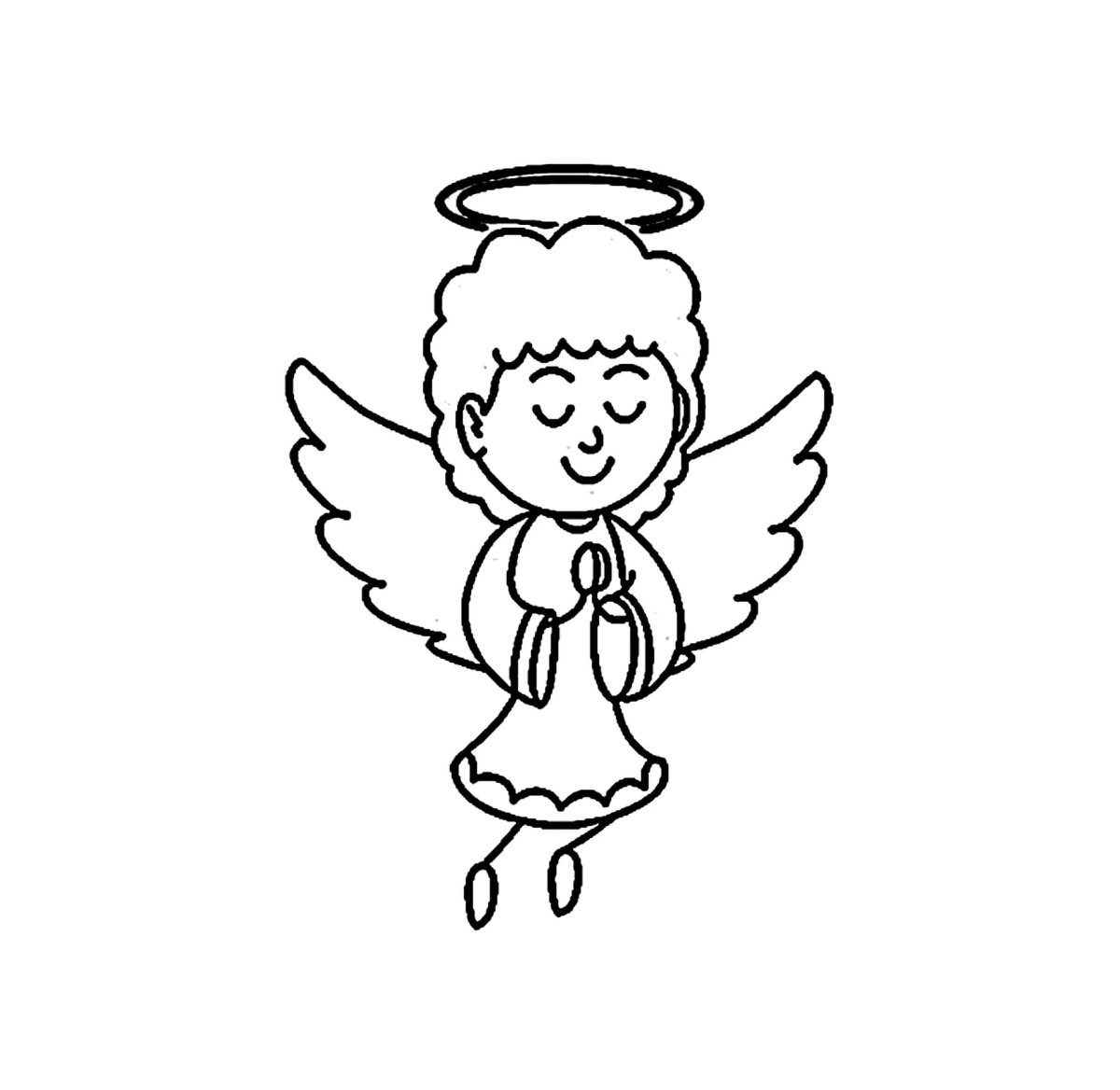Раскраска Ангелочек