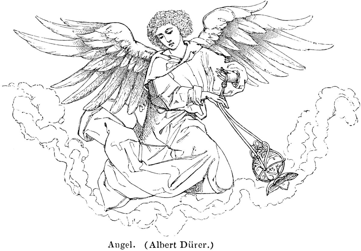 Раскраски ангелов