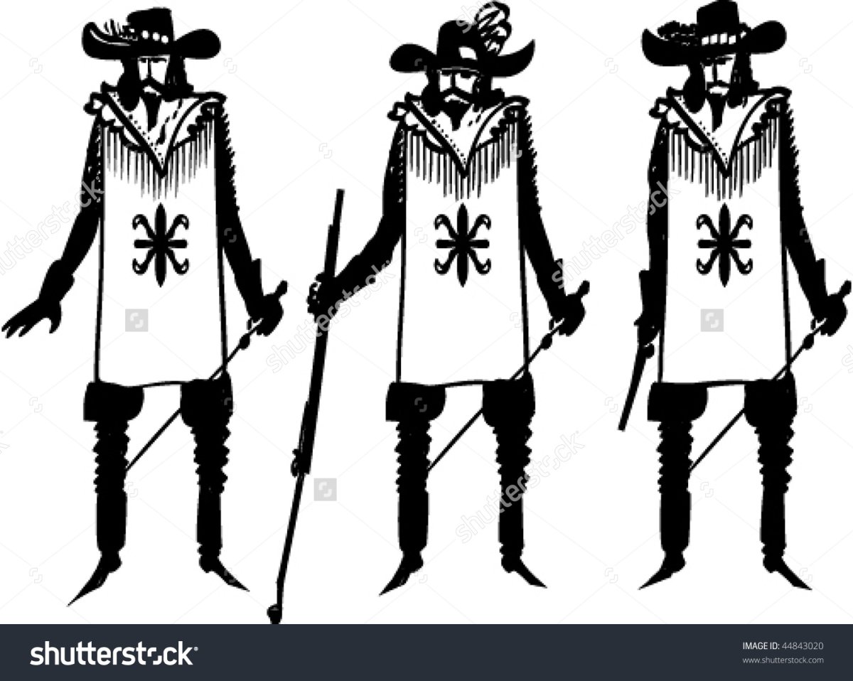 Три мушкетера раскраска