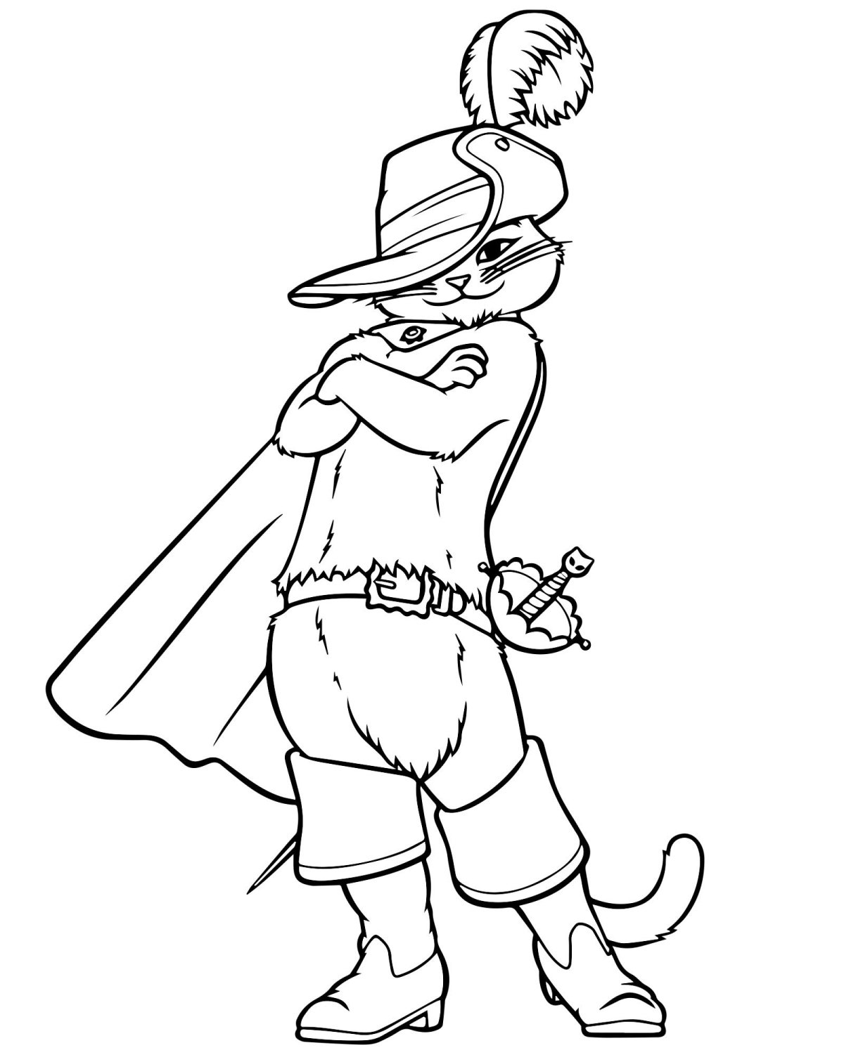 Чёрно-белый рисунок Мушкетер