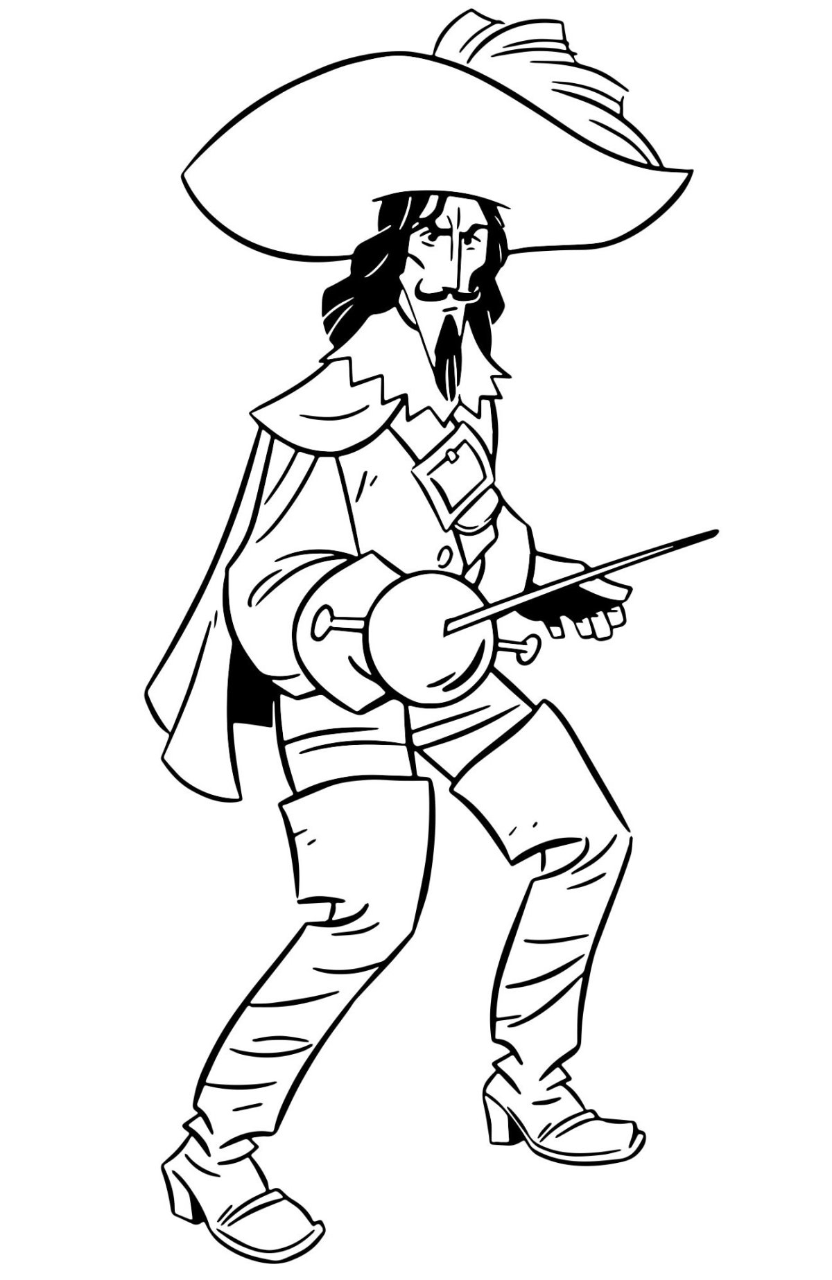 Мушкетер раскраска для детей