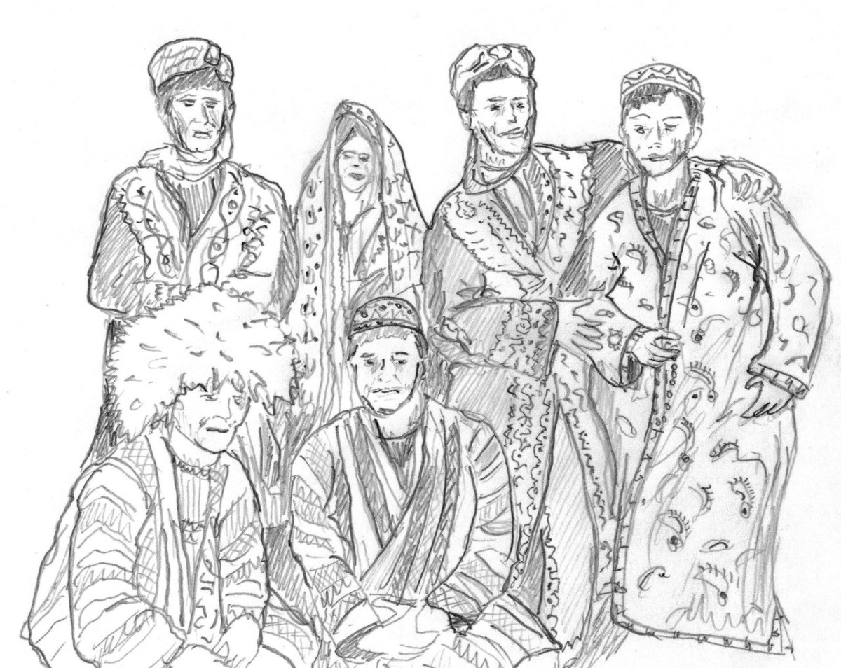 Казахского народа раскраска