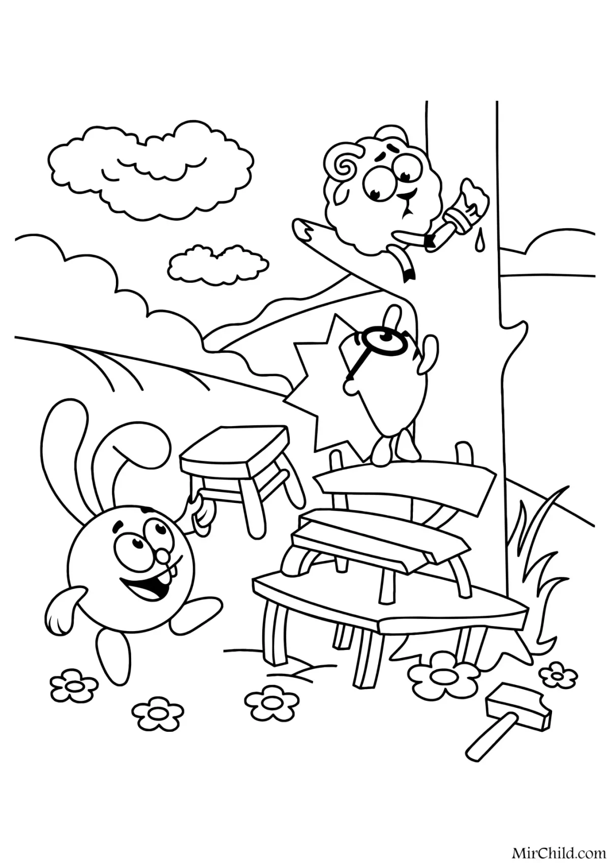 Раскраска «Смешарики»