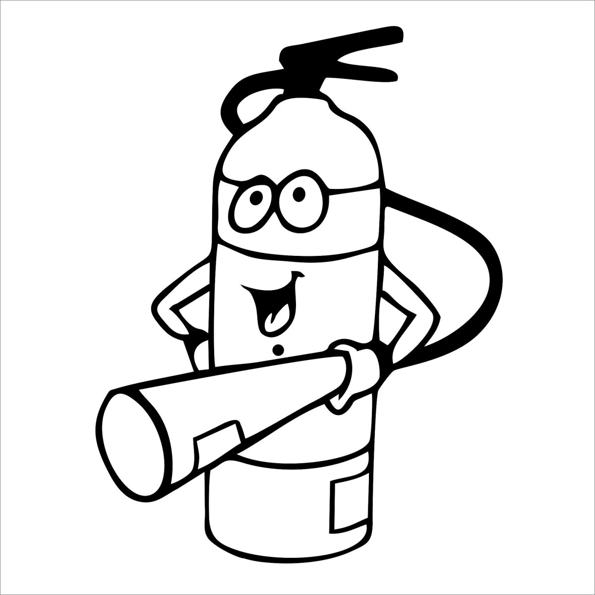Огнетушитель для детей раскраски