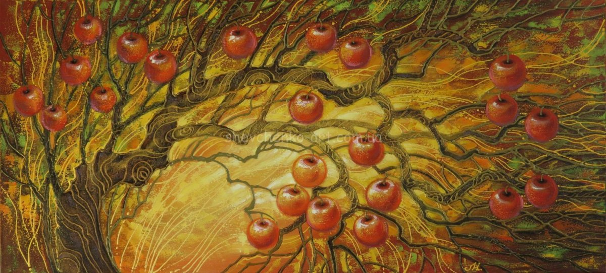 Яблоня с золотыми яблоками