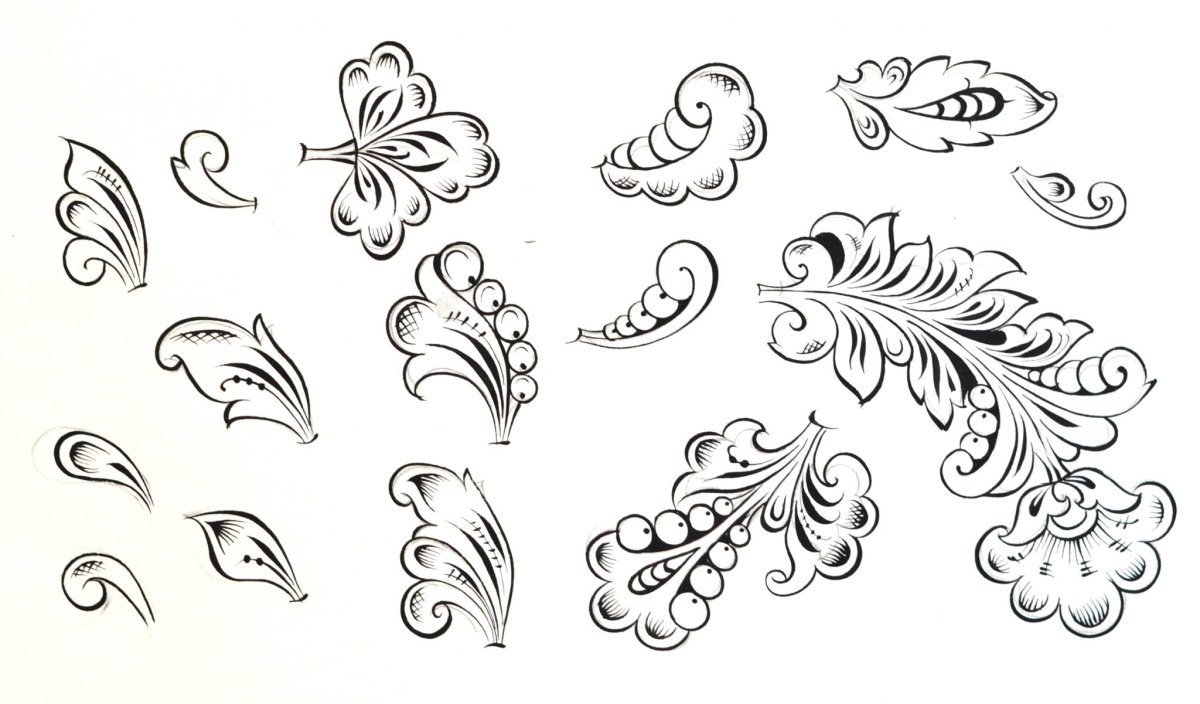 Хохлома для срисовки