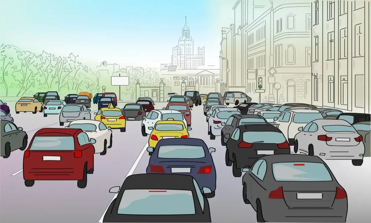 Эскиз улицы с домами