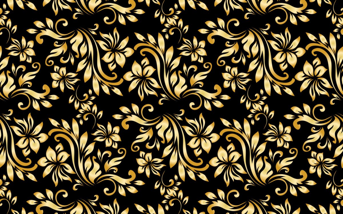 Черно золотой паттерн