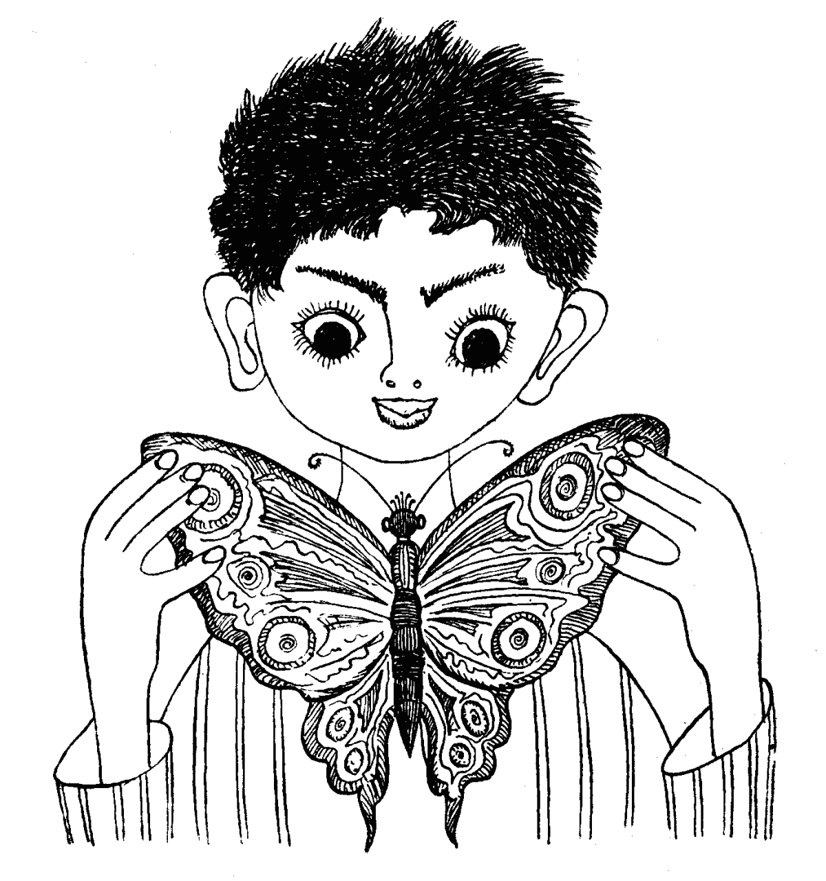 Платонов разноцветная бабочка иллюстрации