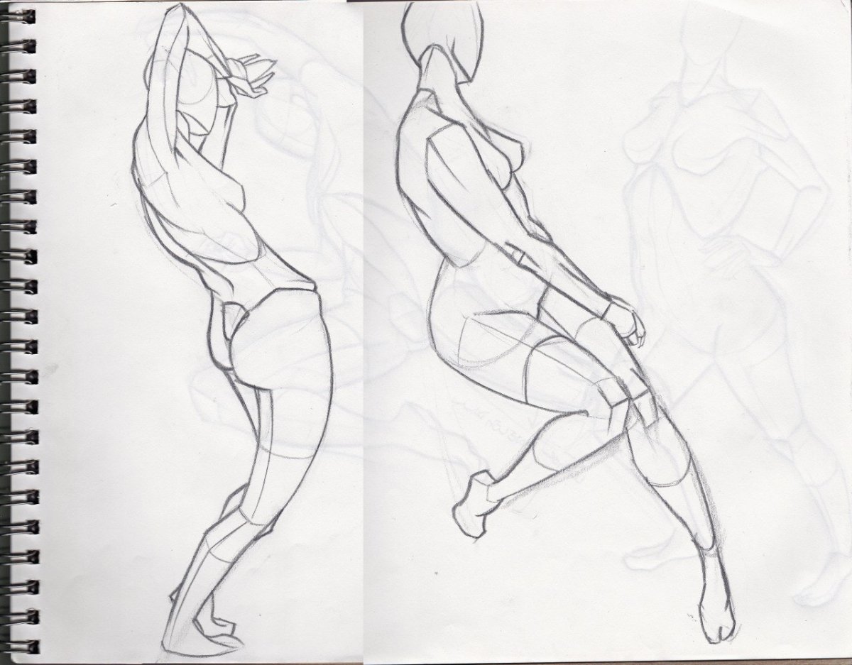 Наброски людей в движении