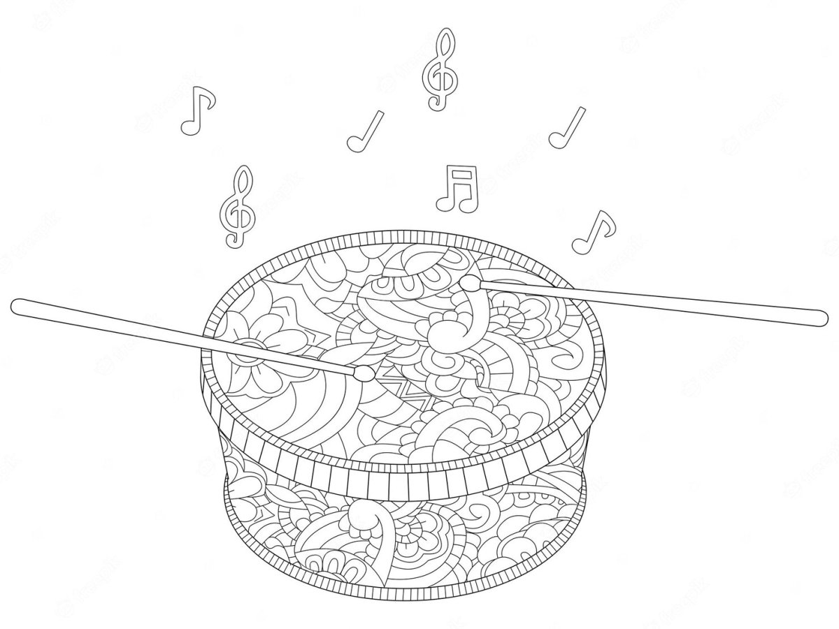 Раскраски антистресс музыкальные