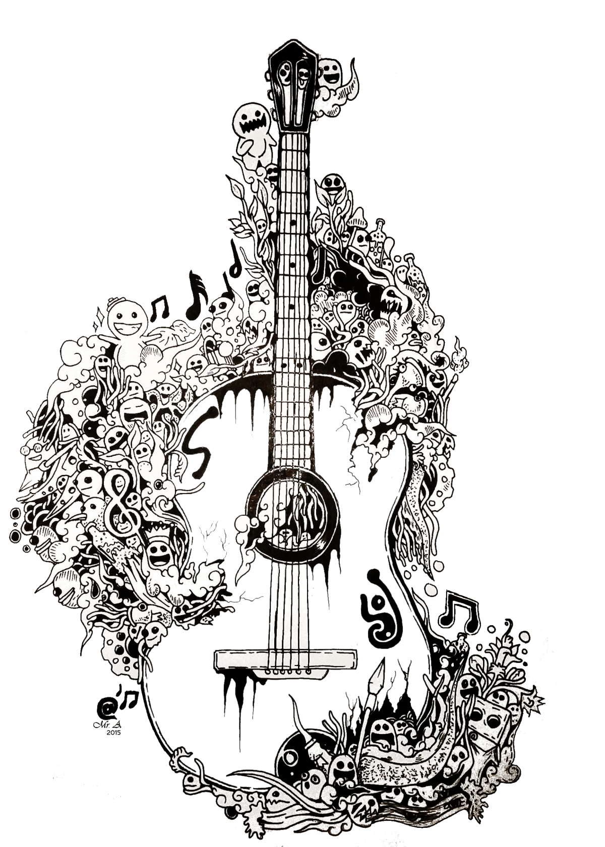 Гитара эскиз