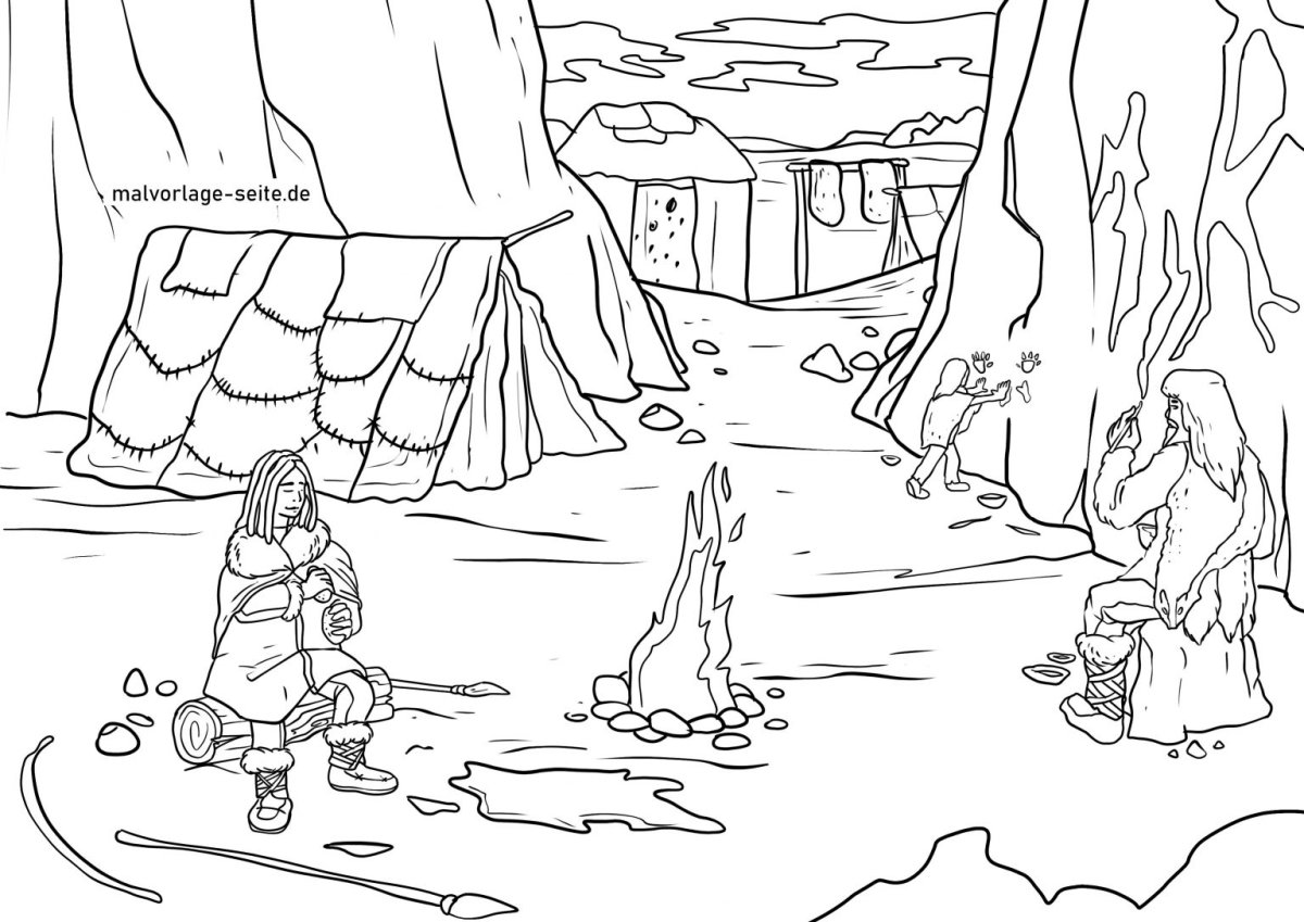 Пещера раскраска для детей